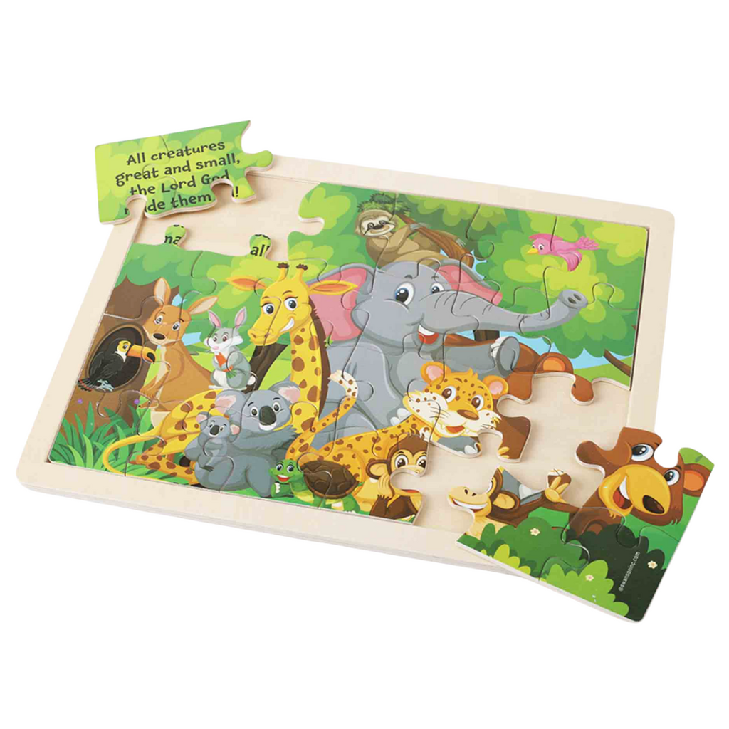All Creatures Great and Small Wooden Puzzle pieces