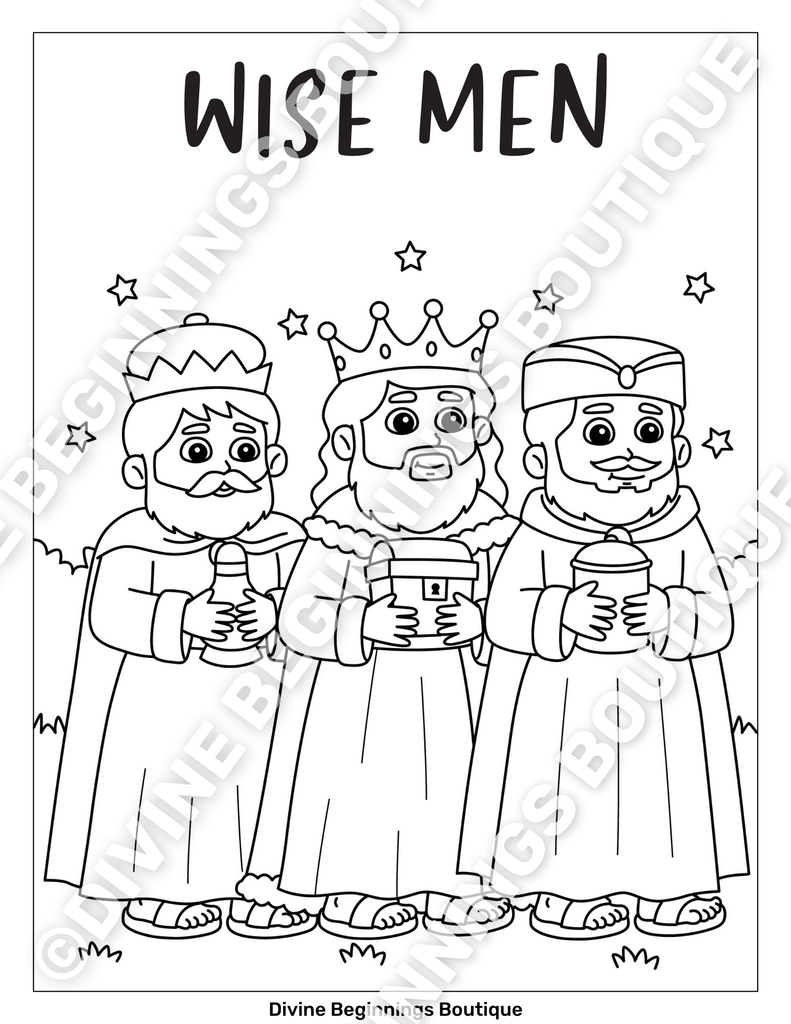 Biblical Characters Coloring Sheet sample 1
