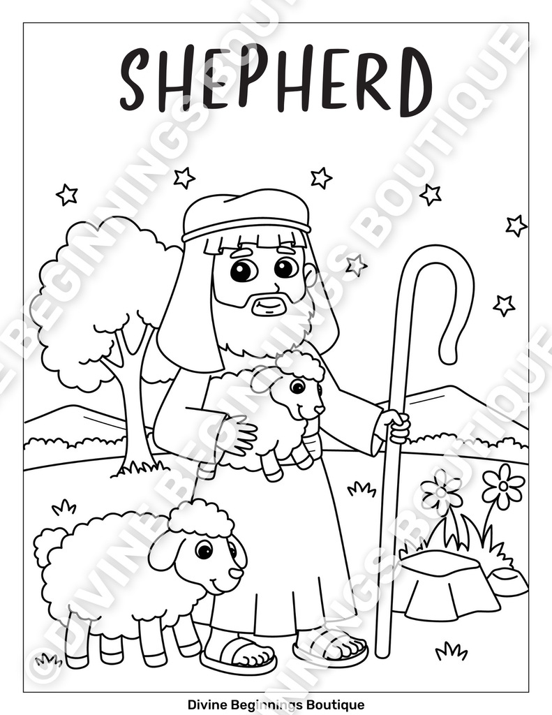 Biblical Characters Coloring Sheet sample 2