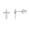 Blessed Cross Sterling Silver Earrings