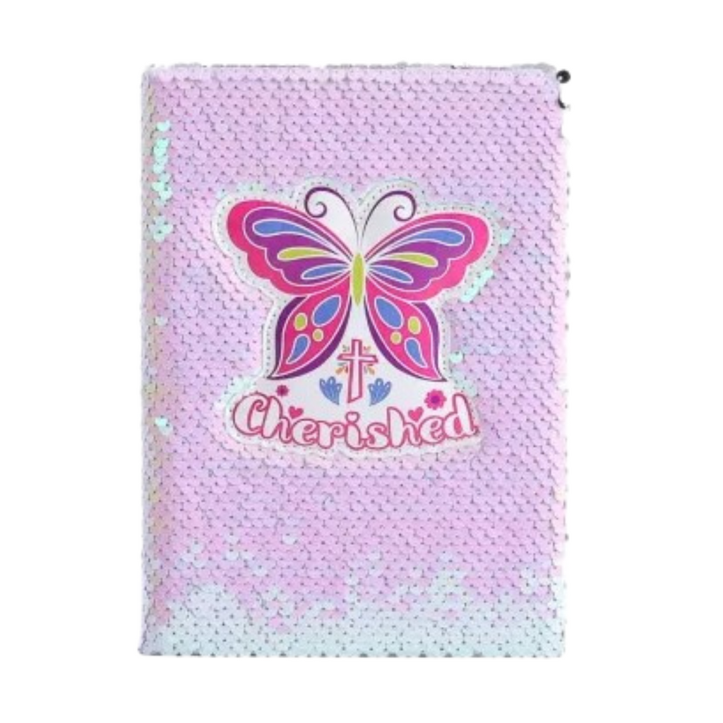 Cherished Butterfly Sequin Journal
