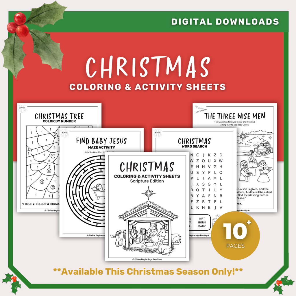 Christmas Coloring & Activity Sheets