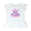 God Has Big Plans For Me - Girl's Ruffle Bottom Inspirational Toddler T-Shirt