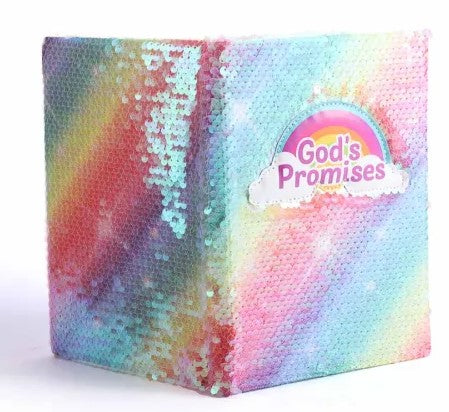 God’s Promises Rainbow Sequin Journal book