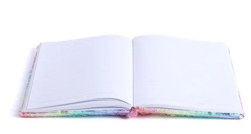 God’s Promises Rainbow Sequin Journal book open