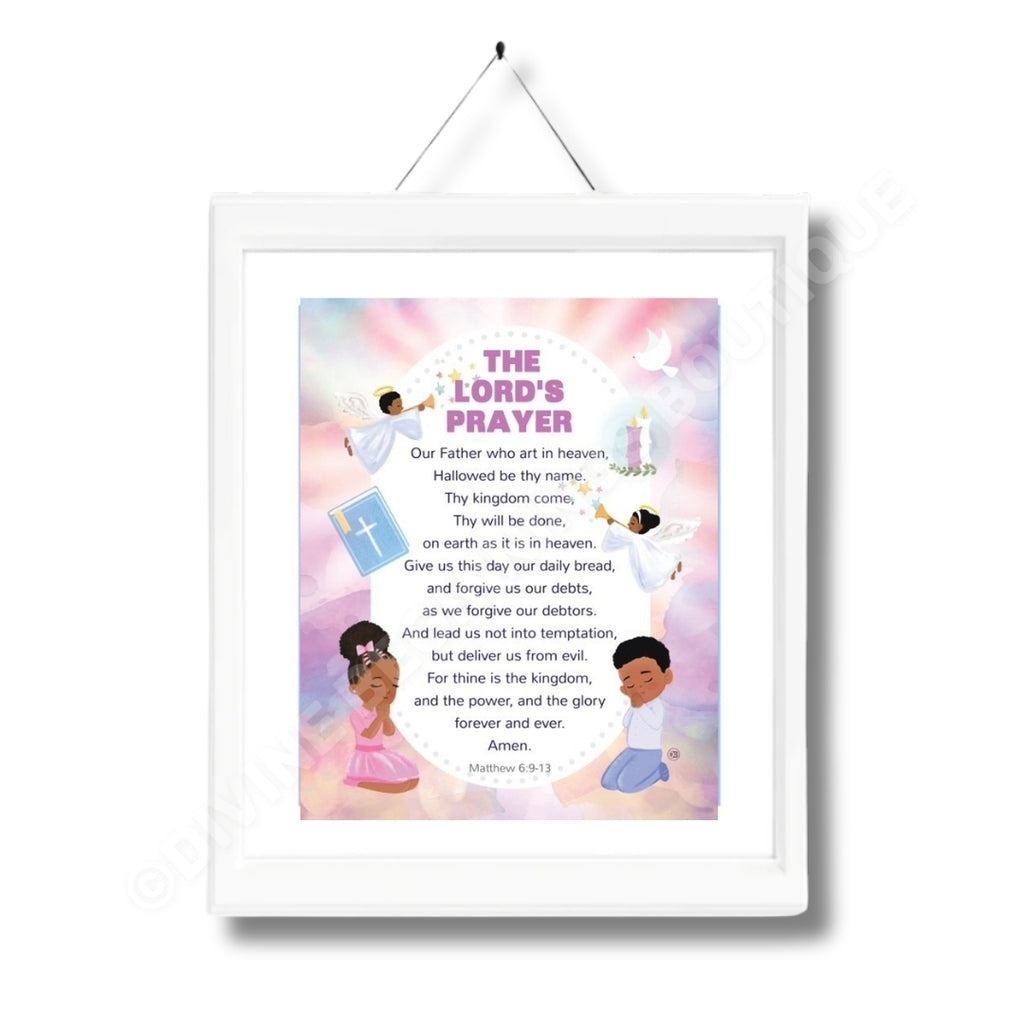 The Lord's Prayer Wall Art (English) black