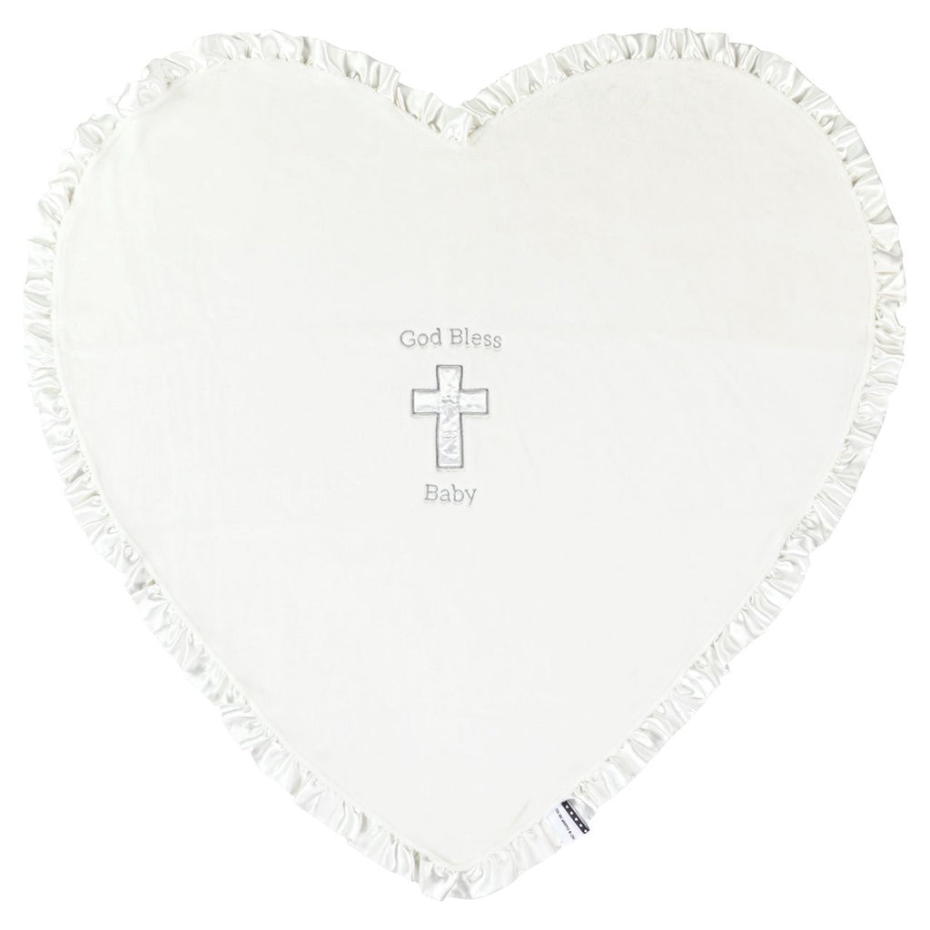 Wrapped in Love Heart Blanket - God Bless Baby