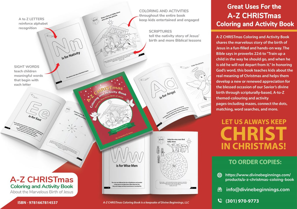 A-Z Chritsmas Coloring and Activity Book brochure