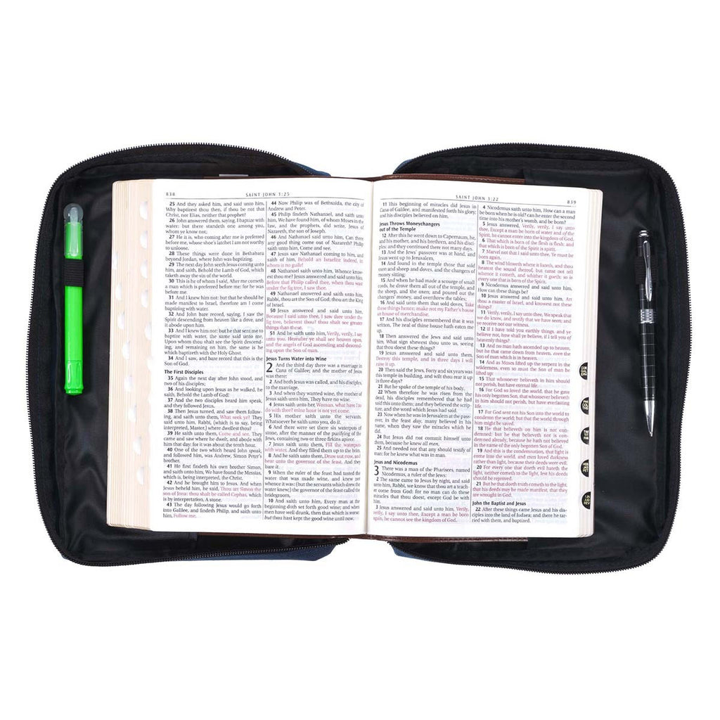 Bible Cover - Be Strong and Courageous inside