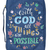 Bible Cover - With God All Things Are Possible