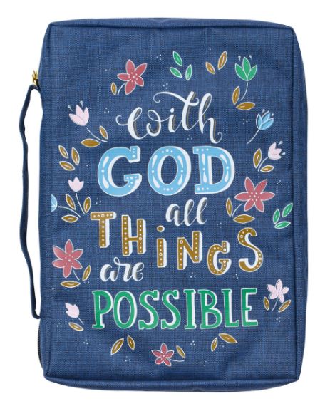 Bible Cover - With God All Things Are Possible front