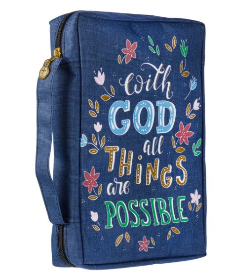 Bible Cover - With God All Things Are Possible side