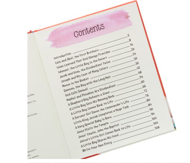 Children of the Bible table of contents