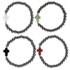 Hematite Bracelet With Cross