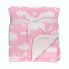 Pink Stars and Cloud Fleece Blanket