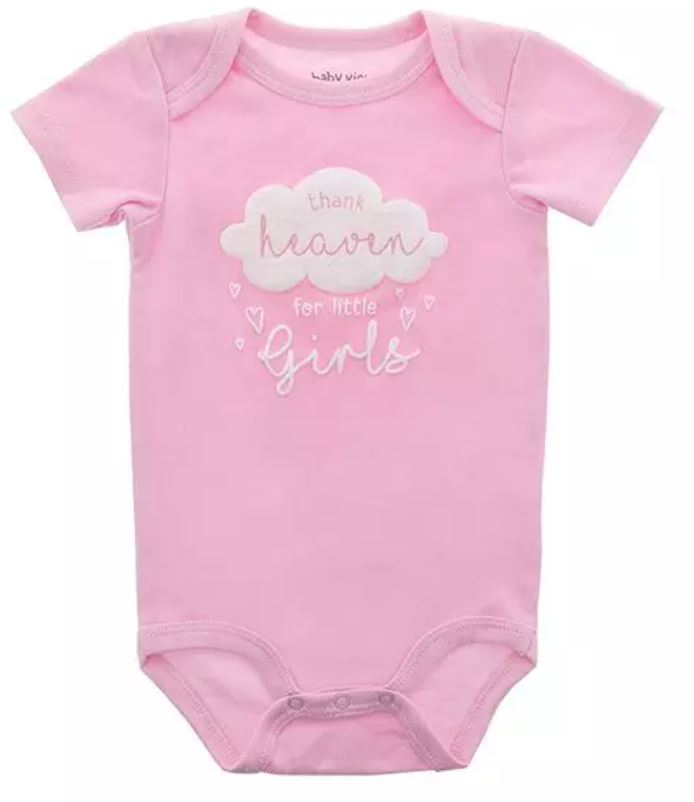 Thank Heaven For Little Girls Onesie - Pastel Pink