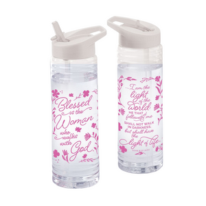 Christian Water Bottle - "Blessed Is the Mother Who Walks With God"