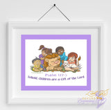 Behold, Children are a Gift - Christian Inspired Artwork - Divine Beginnings, LLC